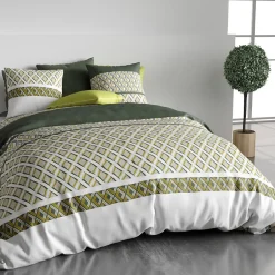 Atelier Du Coton Housse de couette 260x240 NAYAA + 2 taies coton 57 fils Online
