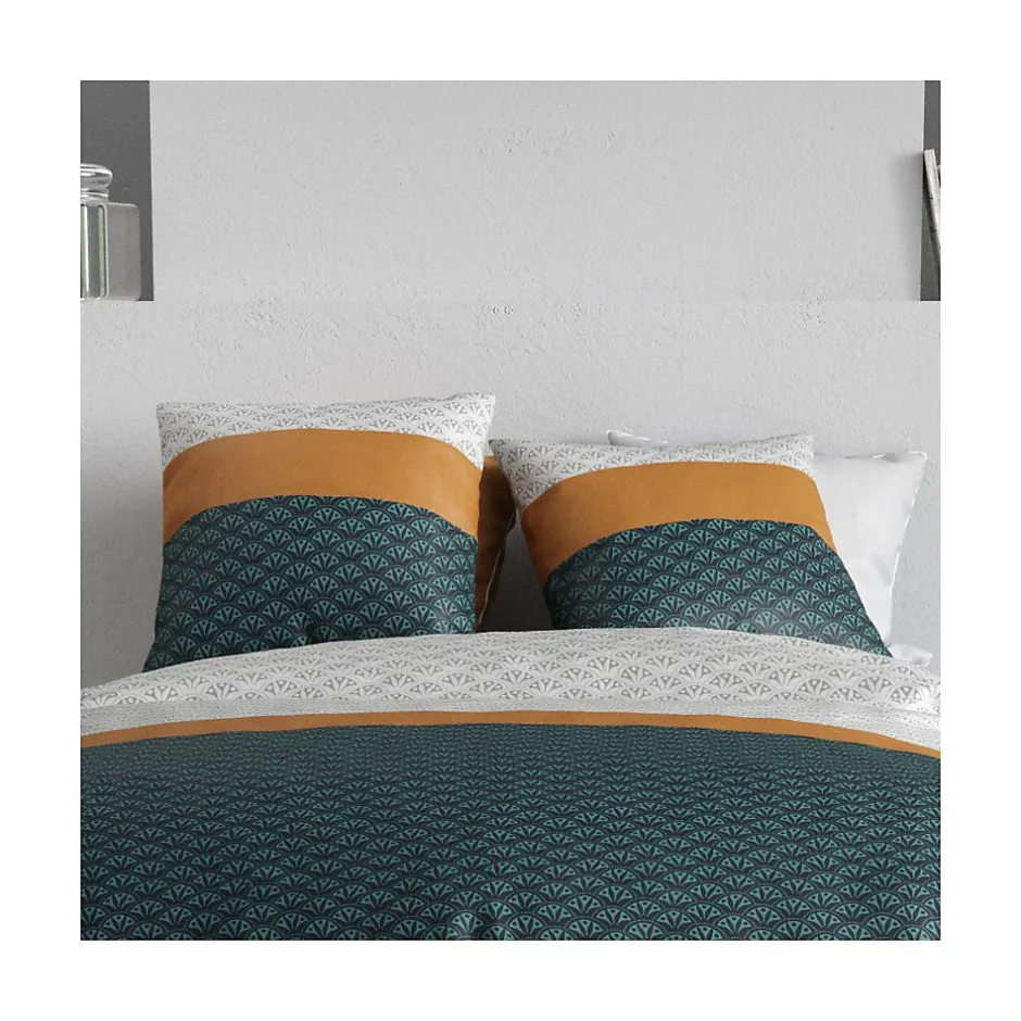 Atelier Du Coton Housse de couette 240x220 ORUS + 2 taies coton 57 fils Best