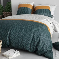 Atelier Du Coton Housse de couette 240x220 ORUS + 2 taies coton 57 fils Best