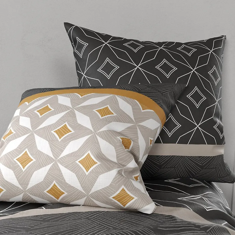 Atelier Du Coton Housse de couette 260x240 Ota + 2 taies coton 57 fils Outlet