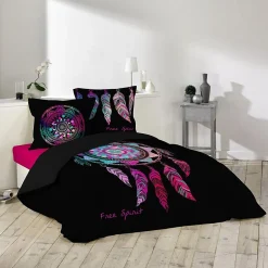 100Comfort Housse de couette 240x260 Porte Bonheur 100% coton Best