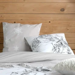 STOF Housse de couette 260x240 REFUGE + 2 taies coton 57 fils