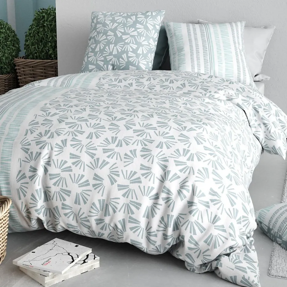 Atelier Du Coton Housse de couette 240x220 ROSSI + 2 taies coton 57 fils Hot