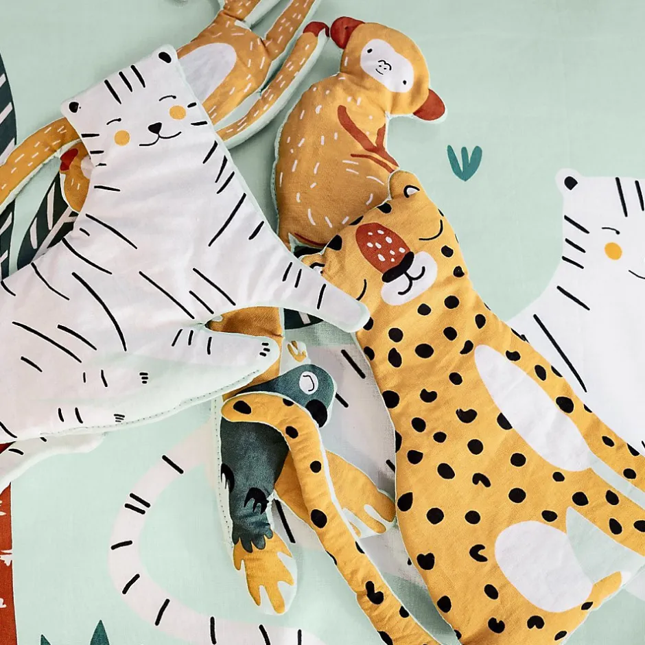 Cote Deco Housse de couette 140x200 réversible + 1 taie JUNGLE MANIA