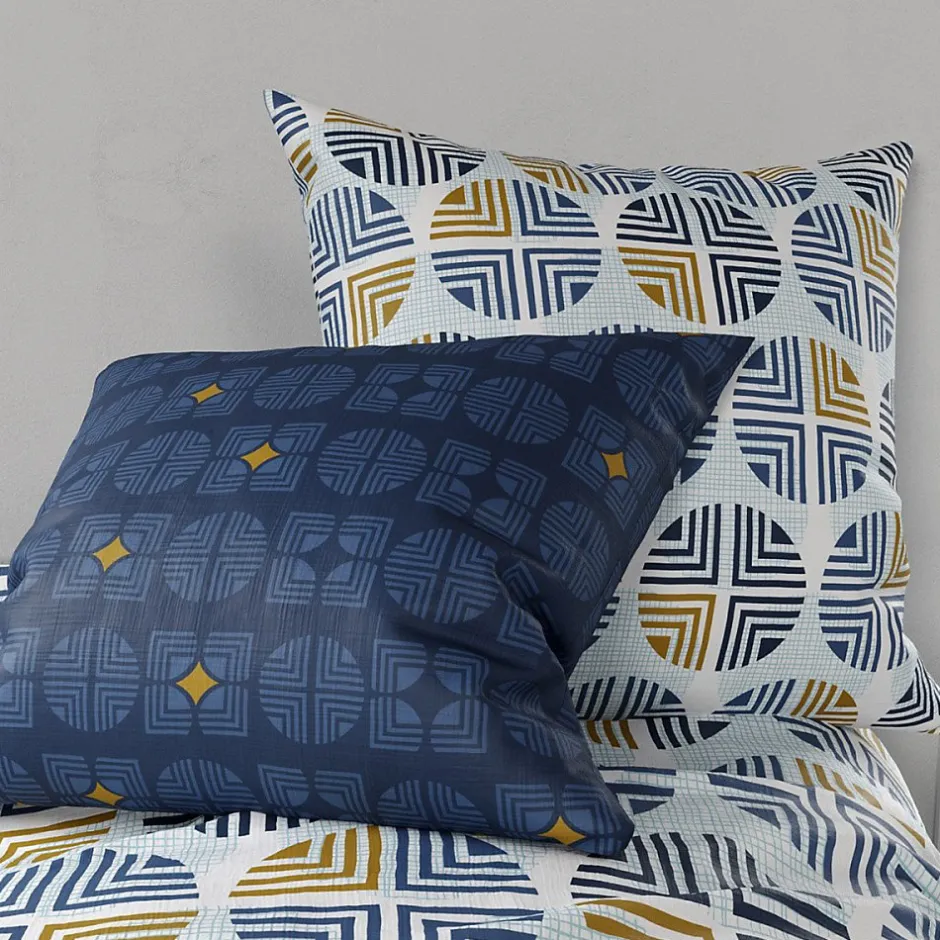 Atelier Du Coton Housse de couette 260x240 Sirius + 2 taies coton 57 fils New