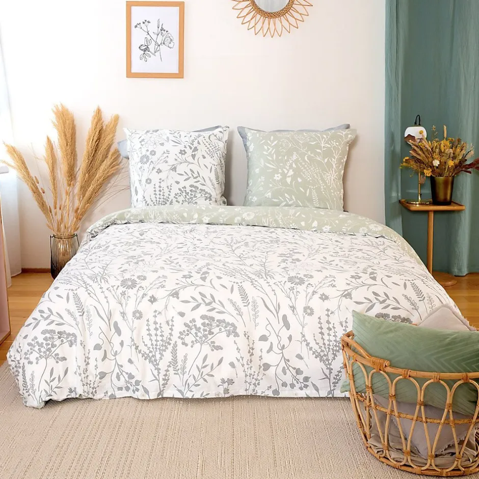Cote Deco Housse de couette 240x220 Susie Satin + 2 taies 100% coton 78 fils Best