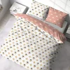 Cote Deco Housse de couette 260x240 TERRAMEA + 2 taies 100% coton adouci 57 fils/cm2 Hot