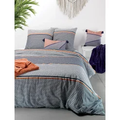 Atelier Du Coton Housse de couette 240x220 Tilak + 2 taies coton 57 fils Online