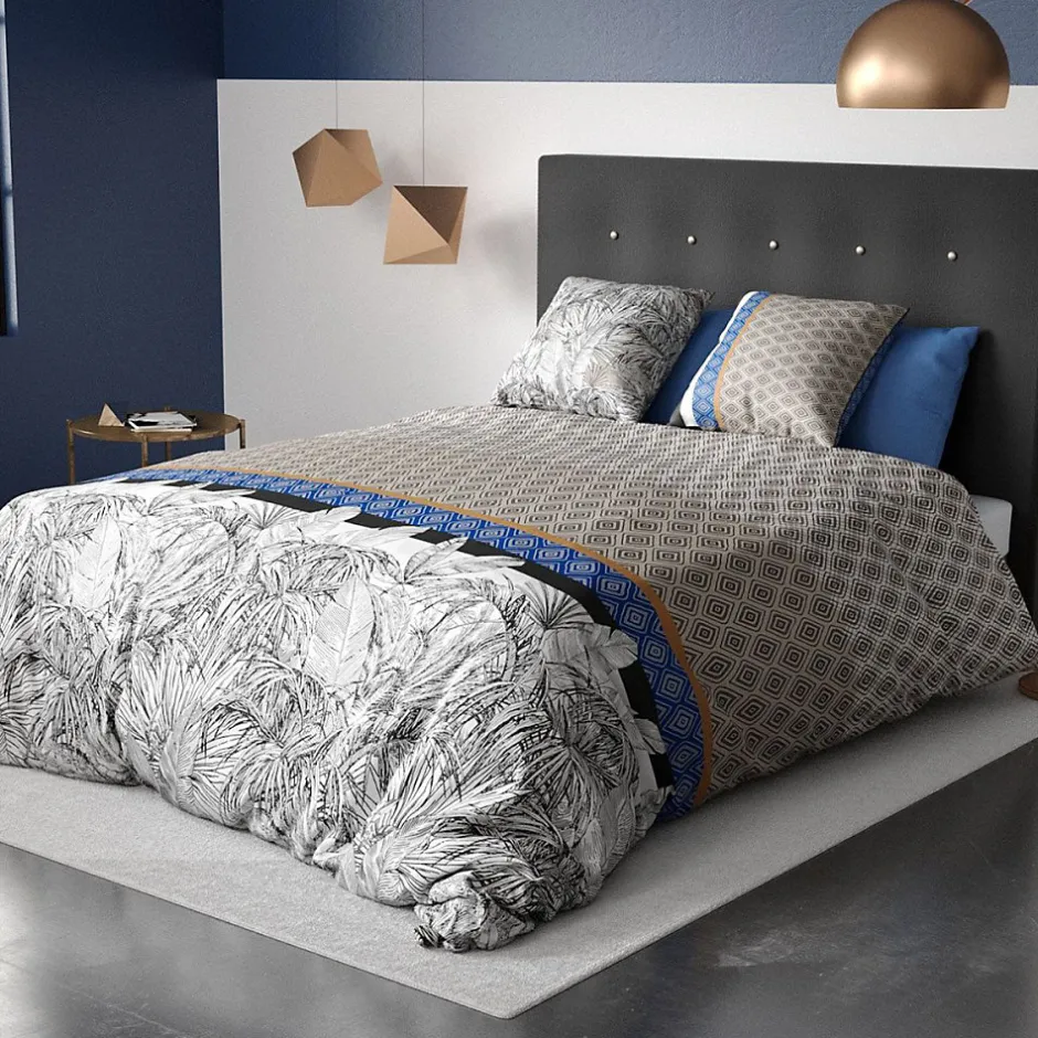 Atelier Du Coton Housse de couette 240x220 Toki + 2 taies coton 57 fils Best