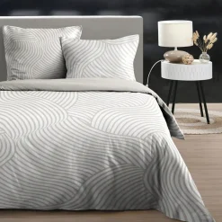 STOF Housse de couette 240x220 TORY + 2 taies coton 57 fils Hot