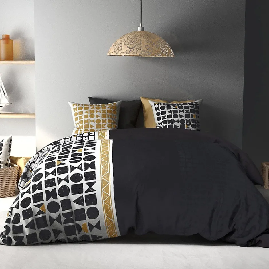 Atelier Du Coton Housse de couette 240x220 Union + 2 taies coton 57 fils
