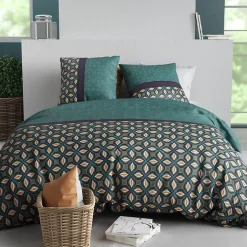 Atelier Du Coton Housse de couette 240x220 VICTORY + 2 taies coton 57 fils Online