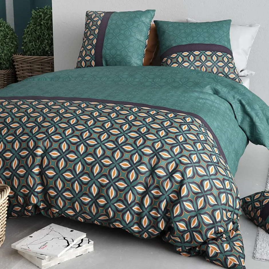 Atelier Du Coton Housse de couette 240x220 VICTORY + 2 taies coton 57 fils Online