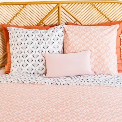 Cote Deco Housse de couette 240x220 VOLEA + 2 taies 100% coton adouci 57 fils/cm2