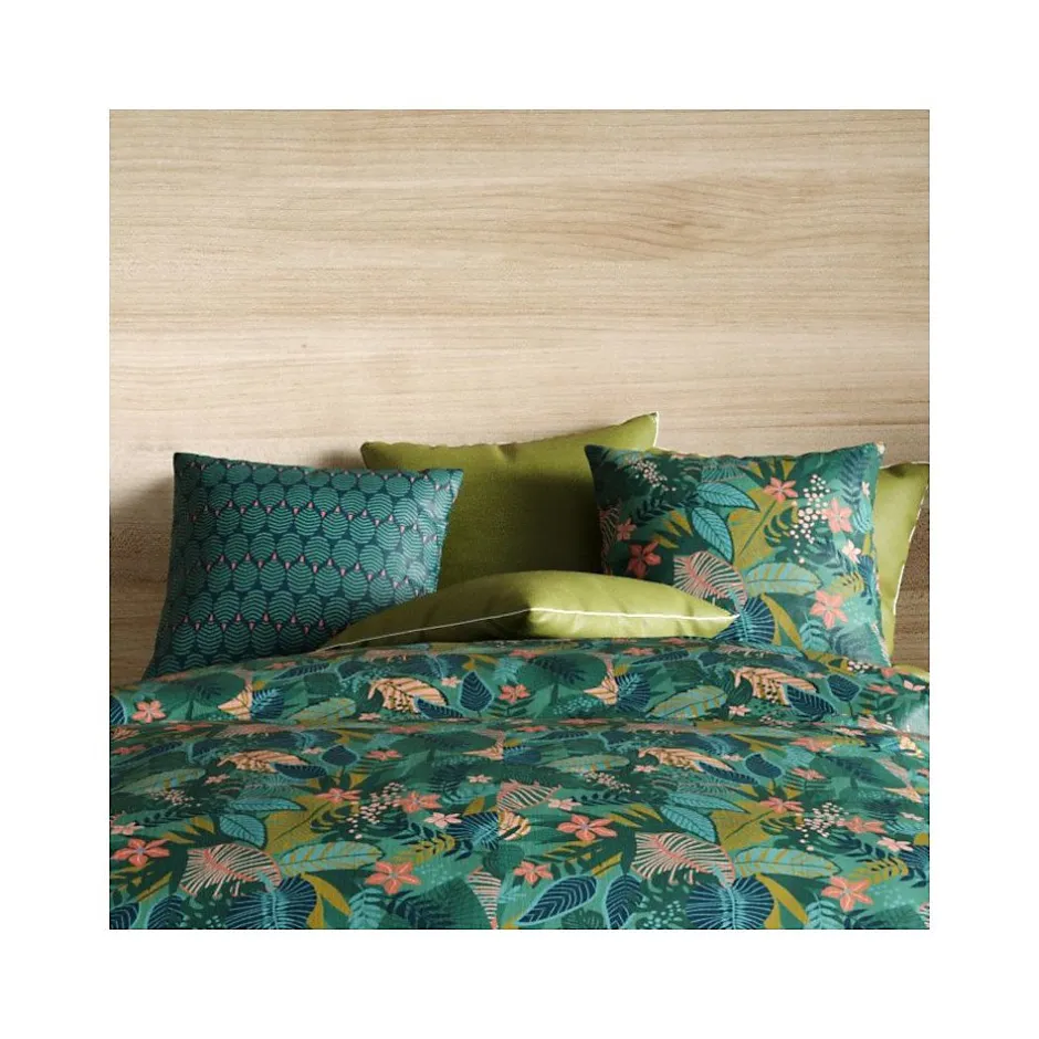 Atelier Du Coton Housse de couette 260x240 ZANIA + 2 taies coton 57 fils