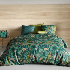 Atelier Du Coton Housse de couette 240x220 ZANIA + 2 taies coton 57 fils Best
