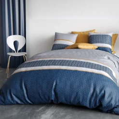 Atelier Du Coton Housse de couette 260x240 ZANTE + 2 taies coton 57 fils Outlet