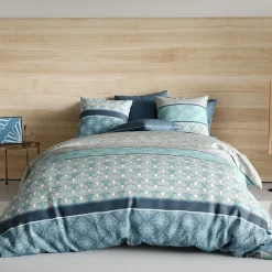 Atelier Du Coton Housse de couette 260x240 ZIRCON + 2 taies coton 57 fils