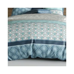 Atelier Du Coton Housse de couette 260x240 ZIRCON + 2 taies coton 57 fils