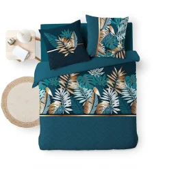 100Comfort Housse de couette 260x240cm + 2 taies ALIANOR 100% coton Best