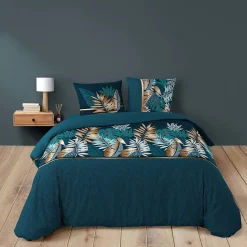 100Comfort Housse de couette 260x240cm + 2 taies ALIANOR 100% coton Best