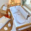 Sevira Kids Housse de matelas à langer en gaze de coton Jeanne New