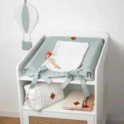 Sevira Kids Housse de matelas à langer en Lin Lavé Clearance