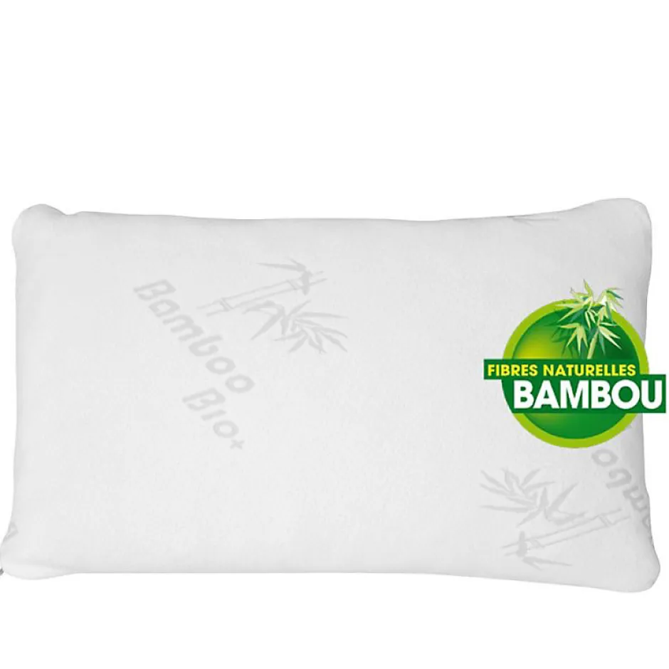 Herzberg Housse d'oreiller en bambou 50x76cm HG5076BMC-H