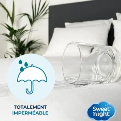 Sweetnight Housse intégrale matelas imperméable - Anti-Punaise de lit et Anti-acariens - Sans traitement chimique - Ep. jusqu'à 12 cm
