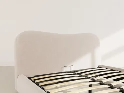 Best Mobilier Hugo - lit coffre - 160x200 cm - en velours texturé - Online