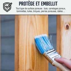 Arcane Industries Huile de lin cuite pour entretien des bois, parquets, meubles, terrasse, pierres naturelles - 5 L -