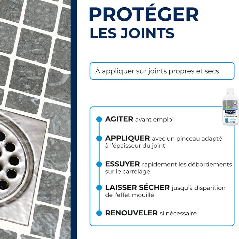 Starwax Imperméabilisant joints de carrelage 200ml