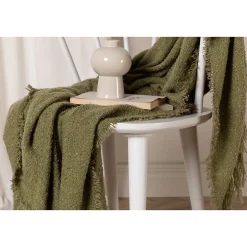 Venture Home Jeté de canapé en polyester avec pampilles Stanly 170x130 cm Vert