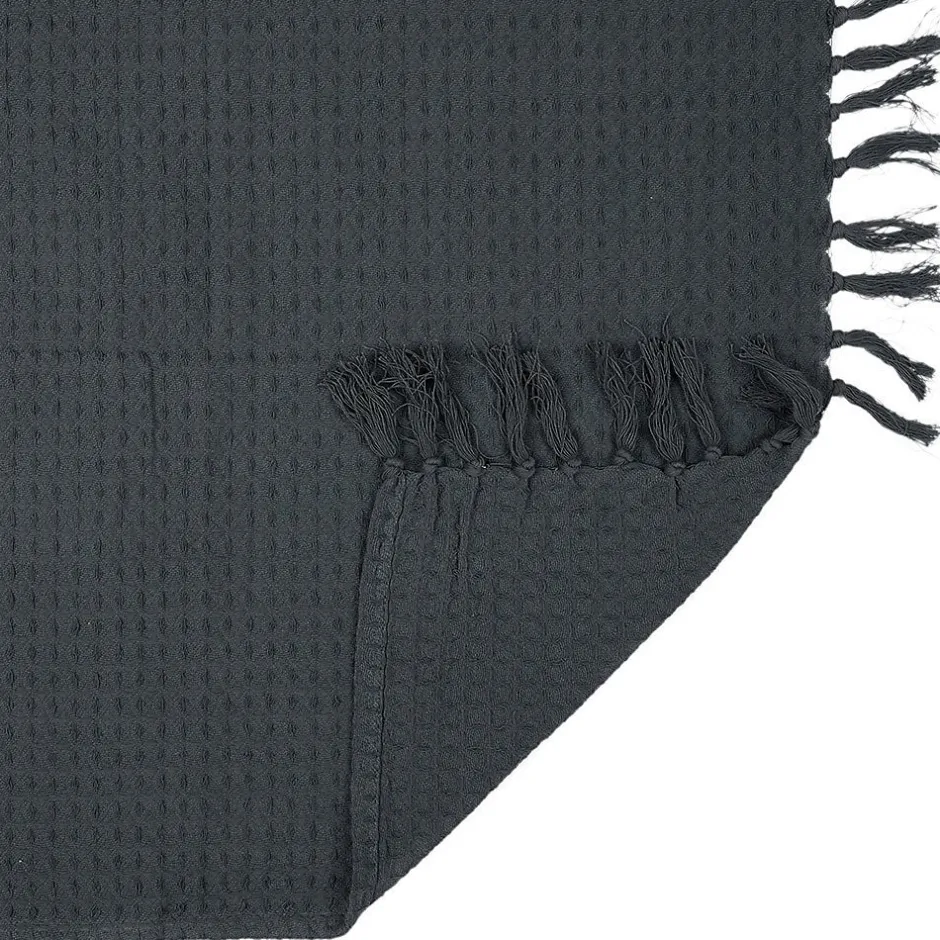 The Home Deco Factory Jeté de canapé gaufré 170x250 cm anthracite