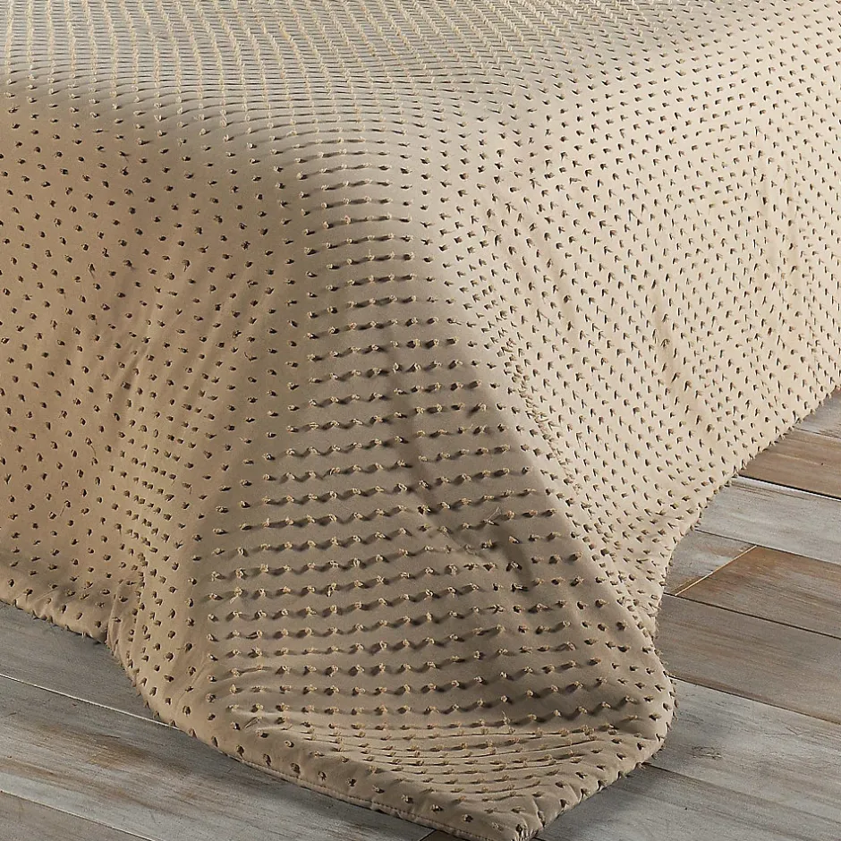 Linder Jeté de lit à petits pompons (180x240 cm - Beige) Clearance
