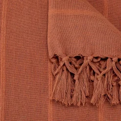 Atmosphera Créateur D'Intérieur Jeté de lit Anjali 220x160 terracotta en coton - Atmosphera Sale