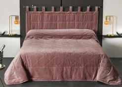 Linder Jeté de lit aspect velours (180x240 cm - Rose Clair) Outlet