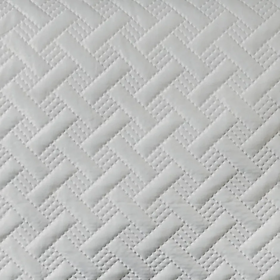 Linder Jeté de lit aux formes géométriques surpiquées (180x240 cm - Ecru) Sale
