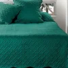 Linder Jeté de lit aux formes géométriques surpiquées (250x260 cm - Vert) New