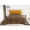 Linder Jeté de lit avec des impressions ethniques (240x260 cm - Orange)