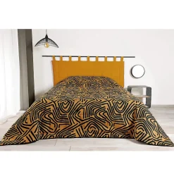 Linder Jeté de lit avec des impressions ethniques (240x260 cm - Orange)