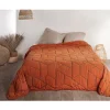 Linder Jeté de lit Calisson (250x260 cm - Rouge Orangé)