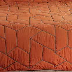 Linder Jeté de lit Calisson (230x250 cm - Rouge Orangé)