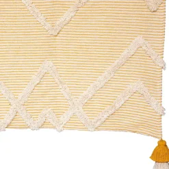 Atmosphera Créateur D'Intérieur Jeté de lit "Carmen" - jaune ocre - coton tufté 130x180 cm - Atmosphera Best
