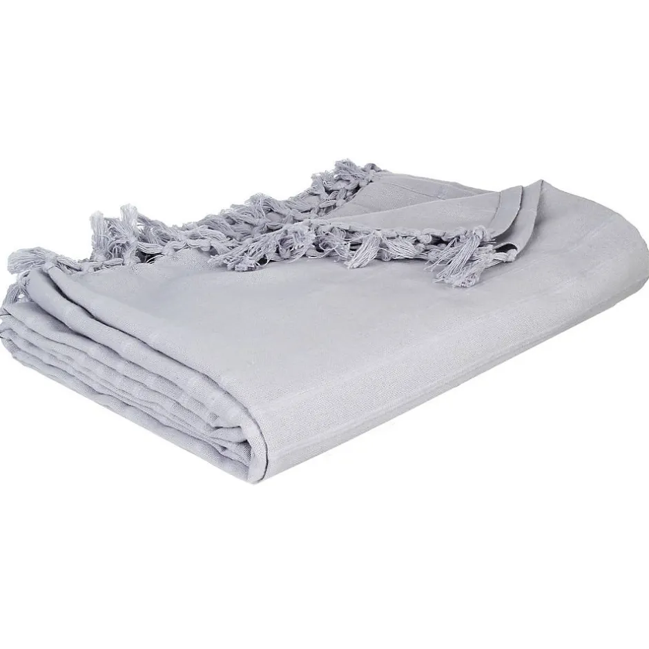 Atmosphera Créateur D'Intérieur Jeté de lit en coton - gris clair 160x220 cm - Atmosphera Online