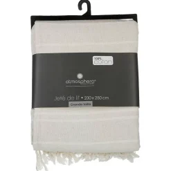 Atmosphera Créateur D'Intérieur Jeté de lit en coton - ivoire 230x250 cm - Atmosphera