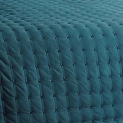Linder Jeté de lit matelassé et uni (150x200 cm - Bleu) Online