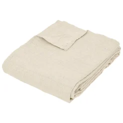 Atmosphera Créateur D'Intérieur Jeté de lit Pollie coton 150x200cm- Beige- Atmosphera Clearance