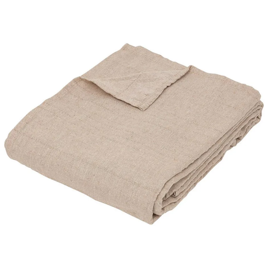 Atmosphera Créateur D'Intérieur Jeté de lit Pollie coton 150x200cm- Beige- Atmosphera New