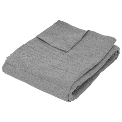 Atmosphera Créateur D'Intérieur Jeté de lit Pollie coton 150x200cm- Gris- Atmosphera Best
